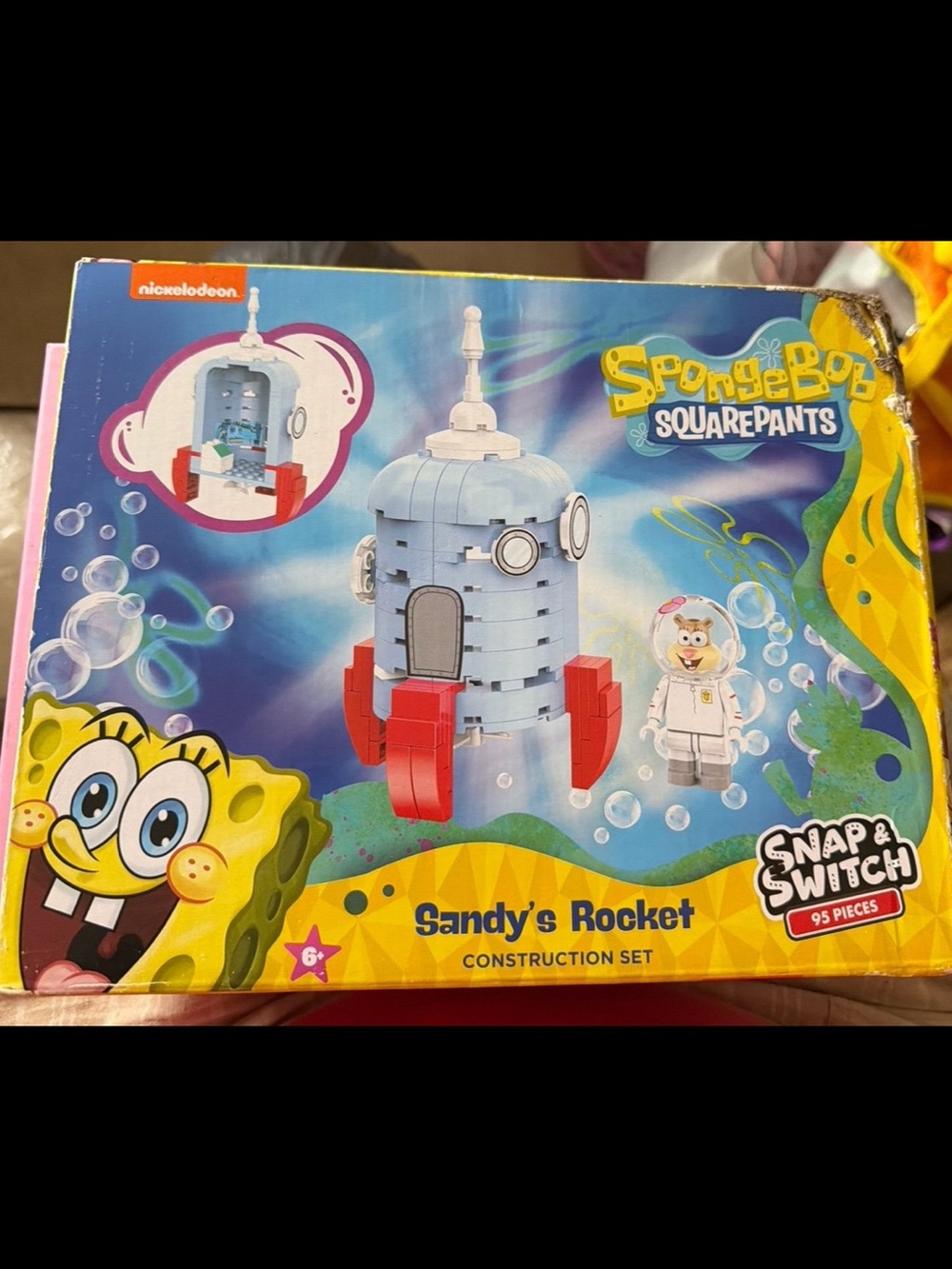 SpongeBob SquarePants Sandy's Rocket Building Set - Light Blue & Red
